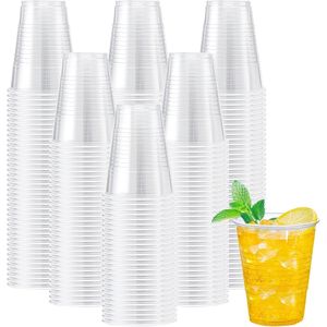 Confezione da 500 Bicchieri Monouso in Plastica Trasparente da 9 oz, Bicchieri da 9 Once per Bevande Fredde, Ideali per Feste, Matrimoni, Viaggi ed Eventi Natalizi - Product Image 1