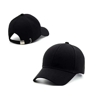 Black 6-Panel Baseball Cap Unisex Adjustable Fitted Casual <b>Hat</b> Breathable <b>Waterproof</b> Polyester Twill Embroidery Design - Product Image 6
