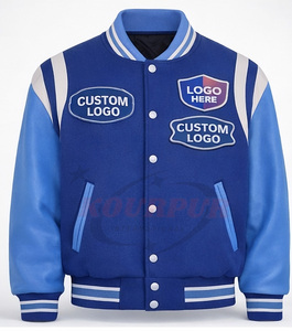 Chaquetas Varsity Personalizadas al por Mayor, Chaquetas de Béisbol Bordadas OEM, Proveedor de Marca Privada, Lana/Cachemira - Product Image 3