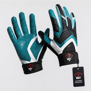 Gants de football américain, matériau souple et flexible, adhérence forte, contrôle du ballon amélioré, ajustement confortable pour les séances d'entraînement - Product Image 1
