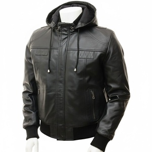 Blouson en cuir élégant pour homme, couleur personnalisée, 100% cuir, design personnalisé - Product Image 1
