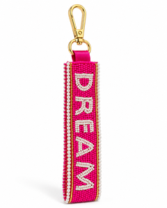 Sstringz Handmade Beaded DREAM Keychain Colorful Acrylic Bead <b>Key</b> <b>Ring</b> Inspirational Bag Charm Gift for Women Girls and Teens - Product Image 2