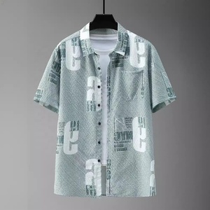 86% Polyester 14% Nylon Plus Size Men's Summer Vacation Beach Shirt Printed Short Sleeve Button-up Casual Aloha Shirts For Men - Product Image 2