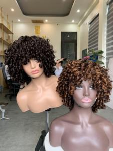 Paquets de trame unique de cheveux humains vierges vietnamiens Remy avec fermeture printemps couleur bouclée haute qualité 100g vendeur produit - Product Image 3