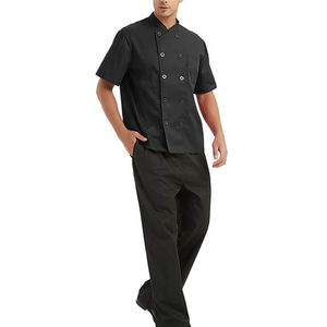 Uniforme de Cocina Impermeable Negro de Poliéster/Algodón para Hombre, Nuevo Estilo de Uniforme de Chef para Restaurante y Bar - Product Image 6