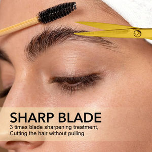 Ciseaux à sourcils en acier inoxydable, ciseaux pour cils, poils du visage, poils du nez, ciseaux multi-usages pour la coupe des cheveux, ciseaux de beauté et de maquillage - Product Image 1
