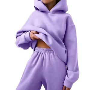 Conjuntos Deportivos Personalizados Unisex para Mujer, Sudadera con Capucha y Pantalones Deportivos de 500 g/m², Conjunto de Dos Piezas, Ropa Femenina 2026 - Product Image 2