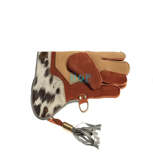 Guante de cetrería profesional para hombre, hecho de cuero genuino – Guante extra largo y resistente con protección reforzada - Product Image 1