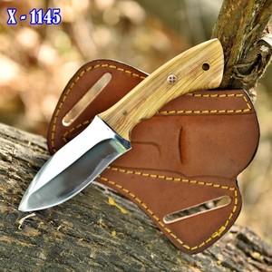 Cuchillo de Camping RB Knives con Mango de Madera, Hoja Fija de Acero de Damasco, Punta Caída, Herramienta de Supervivencia para Exteriores, 8 Pulgadas, 3 Años de Garantía - Product Image 5