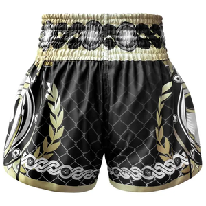 Pantalones Cortos de Boxeo Tailandés Dorados, Pantalones Cortos de Boxeo de Satén, Equipo de Boxeo, Pantalones Cortos de Boxeo Tailandés Hechos a Mano, Tela de Satén Premium, Los Mejores Pantalones de Kickboxing - Product Image 2