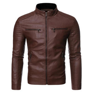 Vestes en cuir pour hommes tendance, printemps, haute qualité, design personnalisé, logo personnalisé, veste de moto imperméable - Product Image 5