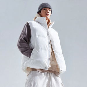 Autumn Winter Vest Sleeveless <b>Padded</b> Puffer Coat Men Stand Collar Sleeveless <b>Padded</b> Vest Men Zipper High Streetwear <b>Padded</b> Vest - Product Image 2