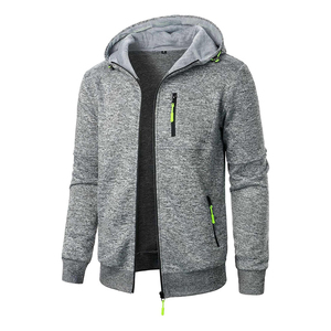Men’s Custom Full Zip Hoodie – High Quality Cotton Fleece Sweatshirt Solid Color Zip-Up Hooded Comfortable Streetwear - Product Image 3