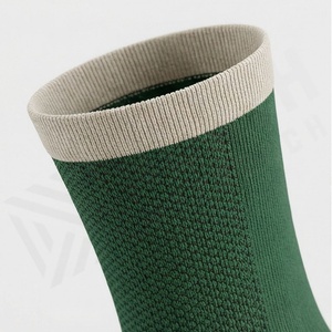 Green Crew <b>Socks</b> With Geometric Pattern Breathable <b>Running</b> Athletic <b>Socks</b> For Adults Summer Sport Wear - Product Image 4
