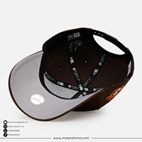 Casquette de baseball vintage marron personnalisée avec logo 3D, patch latéral brodé rétro, visière incurvée, ajustable, unisexe, motif léopard, vente en gros