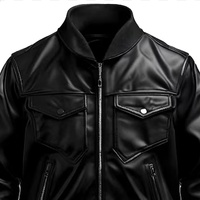 Blouson Bomber en Cuir Véritable de Mouton pour Homme, Style Moto Vintage, Noir, Personnalisé pour Collège, Manteau d'Extérieur en Cuir OEM