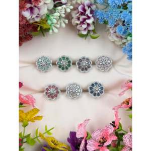 Indian Ethnic Artificial Jewellery Mansi American Diamond Adjustable Casual Ring - Product Image 1