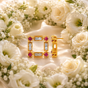 Luxury Rhodium Plated Pink Tourmaline Diamond <b>Stud</b> Earrings Women Wedding Statement Fine Jewelry 10K 14K 18K Gold 925 935 <b>Silver</b> - Product Image 2