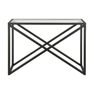 Multi Functional Foldable Iron Console <b>Table</b> with Stone Rock Slab Finish for Balcony Living Room and Entryway - Product Image 3