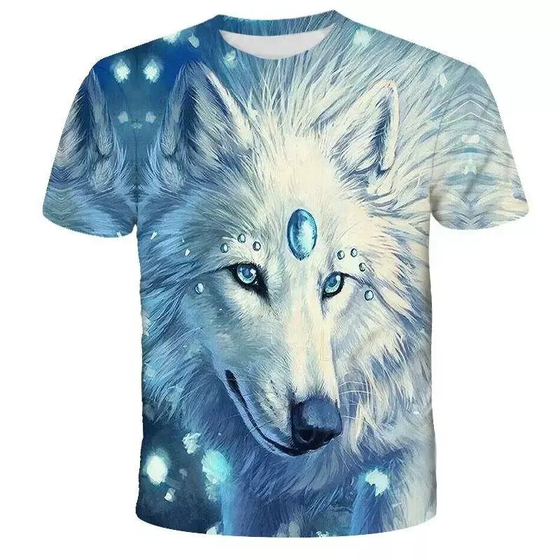 Liefhebbers Wolf Gedrukt T-shirt Mannen Korte Mouw O-hals T-shirt Fashion Georganiseerd Internationale Merk