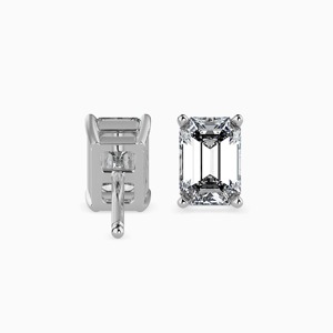 Magnifiques boucles d'oreilles clous de luxe en argent plaqué or 14 carats avec diamants de laboratoire étincelants, certifiées IGI, cadeau de fiançailles et de mariage pour femme - Product Image 2