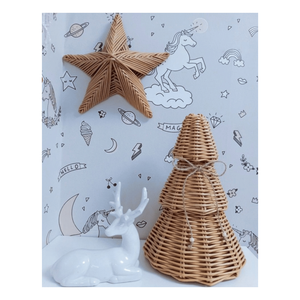 100% Natural Rattan <b>Christmas</b> Decorations – Handmade Woven Holiday Ornaments - Product Image 1