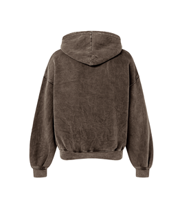 Fabricant de Marque Blanche, Faible MOQ, Sweat à Capuche Pullover 100% Coton French Terry Vintage à Épaules Tombantes avec Impression Graphique DTG Stylée - Product Image 4
