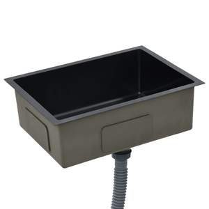อ่างล้างจานครัวสแตนเลสสีดำทำมือ - Product Image 3
