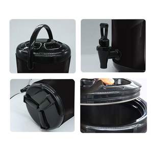 Dispensador de Bebidas de Acero Inoxidable Aislado de 10L, Contenedor Térmico Duradero para Bebidas Frías y Calientes, Color Negro - Product Image 5