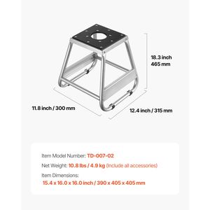 Cavalletto per Moto da Fuoristrada Resistente con Capacità di Carico di 500 kg, Supporto Universale Antiscivolo in Acciaio per Manutenzione Moto Stradali, Nuovo - Product Image 4