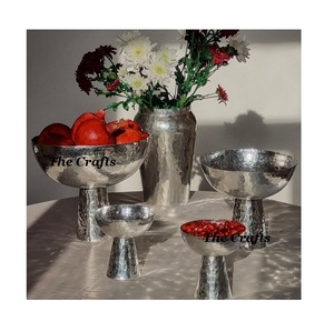 Bol de service classique en acier inoxydable couleur argent, design avantageux et écologique, pour fruits et desserts, vaisselle - Product Image 4