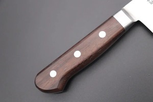 Custom Handmade Forged Modern Chef <b>Knife</b> Stainless Steel Blade 8in Length Ambidextrous Wooden Handle 3.0mm Thickness Extra <b>Sharp</b> - Product Image 2