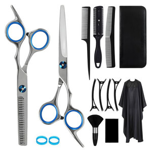 Kit de ciseaux de coiffure professionnels de haute qualité en acier inoxydable pour hommes et femmes, logo personnalisé OEM ODM, outils de salon de coiffure - Product Image 5