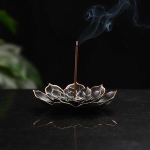 Lotus Shape <b>Incense</b> <b>Holder</b> with <b>Stick</b> Tray Detachable <b>Incense</b> Burner <b>for</b> Home Decor Meditation Yoga Relaxation - Product Image 5