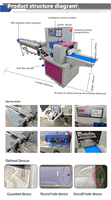 Machine d'emballage horizontale pour les petits bâtonnets de nouilles fraîches instantanées, machine d'emballage en flux