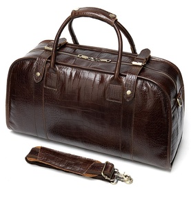 Sac de voyage week-end en cuir au design élégant et durable, sac de sport de qualité supérieure, sacs de voyage en cuir personnalisables avec logo en gros - Product Image 4