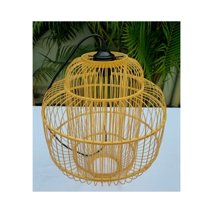 Abat-jour en bambou en forme de losange, écologiques et très populaires dans de nombreux pays, pour la décoration des complexes hôteliers, des hôtels et des espaces publics extérieurs. - Product Image 3