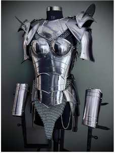 Armadura de Caballero de Hadas de Latón y Cristal, Forma Redonda, Imitación Antigua, Arte Moderno Coleccionable, Disfraz para Eventos de Cosplay - Product Image 5