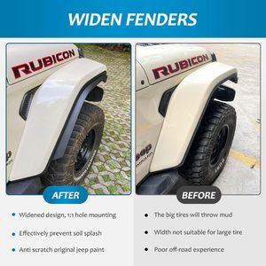 Parafanghi Anteriori e Posteriori Compatibili con Jeep Wrangler JL JLU Unlimited Rubicon 2018-2024 - Product Image 3
