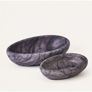 Bol décoratif en marbre noir naturel de luxe, sculpté à la main, pour fruits, centre de table pour maison moderne, hôtel, décoration de table. - Product Image 5