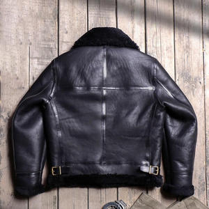 Chaqueta de cuero de vaca para hombre, estilo clásico, ligera, genuina y a la moda, para invierno. - Product Image 4