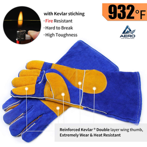 Hand Protection Wear Premium Quality New Arrival Customized Made OEM ODM Service With Own Logo Print Two-Tone Welding <b>Gloves</b> - Product Image 6