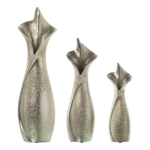 Vase à fleurs en métal doré martelé de luxe, élégant centre de table moderne pour la décoration de salon et de la maison - Product Image 1