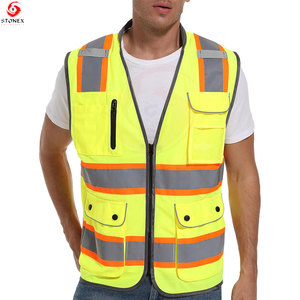 เสื้อกั๊กสะท้อนแสงสำหรับผู้ชายแบบกำหนดเองได้ มาตรฐาน ANSI Class 2 EN ISO 20471 รับรองการมองเห็นสูง น้ำหนักเบา ระบายอากาศได้ดี สำหรับงาน พร้อมติดแบรนด์ตามสั่ง - Product Image 2