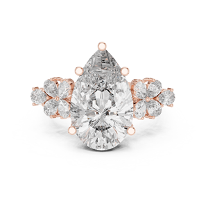 Anillo de Compromiso con Diamante Corte Pera de 6 Quilates, Oro Amarillo para Mujer, Estilo Clásico, Diamantes Cultivados en Laboratorio / CVD, Certificados por IGI - Product Image 2