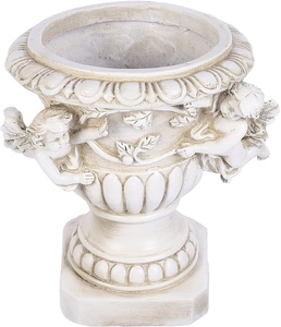 Pots à fleurs en béton sablé, jardinières en marbre pour fleurs de jardin, techniques naturelles, utilisation au sol pour applications en cuisine - Product Image 1