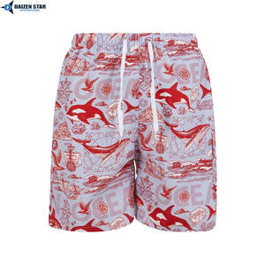 Shorts de bain pour hommes à cordon de serrage, séchage rapide, légers, écologiques, 100 % polyester, été, marque privée - Product Image 4