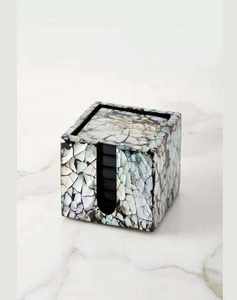 Ensemble de sous-verres en bois écologiques de qualité avec effet océan, rectangulaires décoratifs, épaisseur 5 mm - Product Image 3