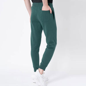 NOEN SPORTS Joggers en coton bordeaux pour homme, taille élastique, poches latérales, décontractés, pour l'automne, légers, tricotés, teinture unie - Product Image 4