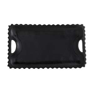 Plateau de service alimentaire avec poignées, fournitures pour hôtels et restaurants, grands plateaux noirs de forme rectangulaire - Product Image 3